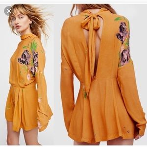 Free People Gemma Dress Mustard